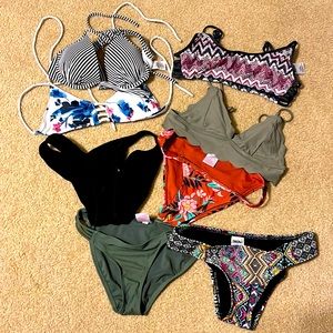 Swimwear bundle. Tops and bottoms. Size small